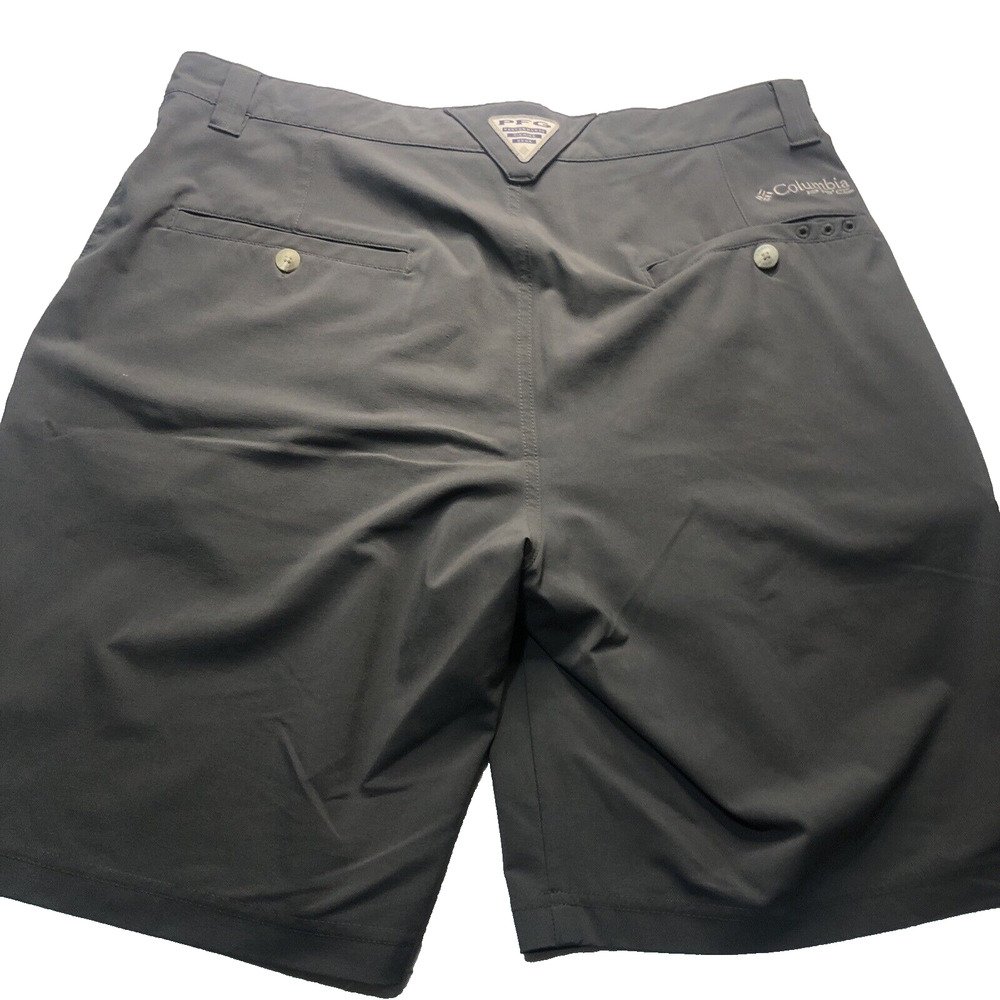 Columbia PFG Omni-shield Long Shorts 34x10 Gray Nylon - Picture 7 of 9